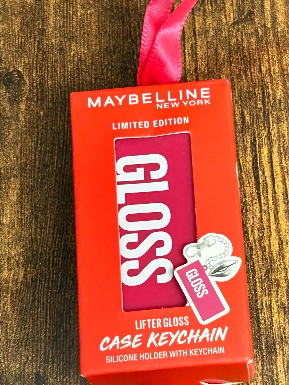 Maybelline Never Lost Gloss Lifter Gloss Keychain - Pink new